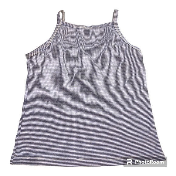 JOHN GALT STRIPED RIBBED BABY TANK SUMMER NAUTICAL WOMENS - Picture 3 of 3